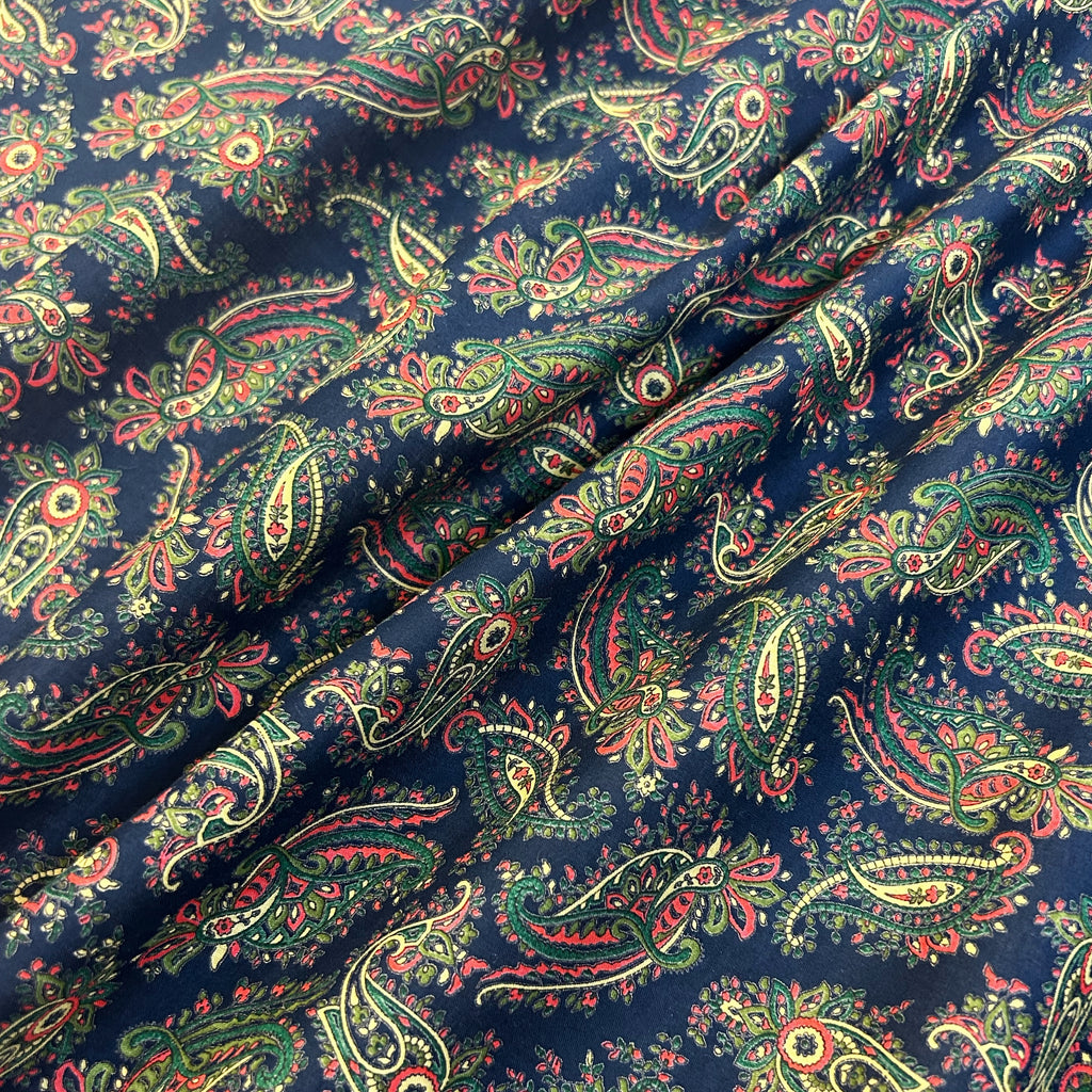 58" LIBERTY Cotton Paisley Pattern Fabric -  (By the yard)