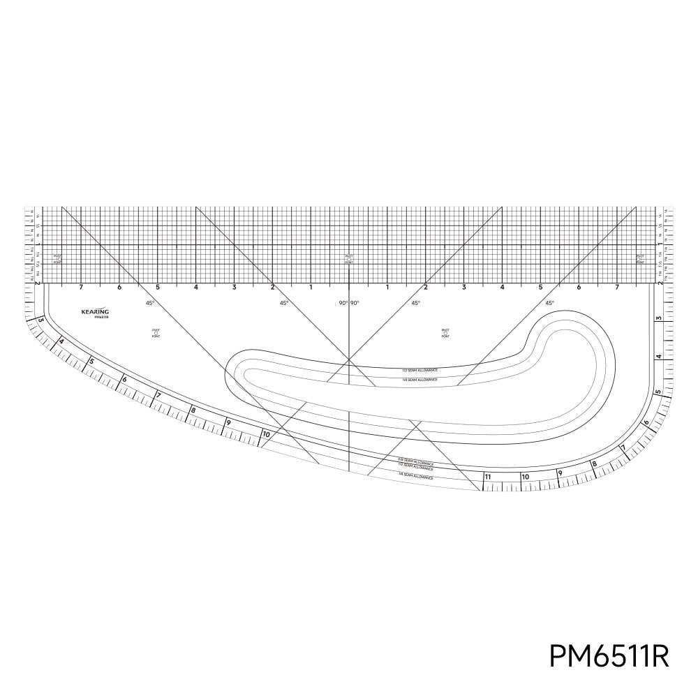 Kearing Pattern Master Acrylic Curve Ruler - Imperial