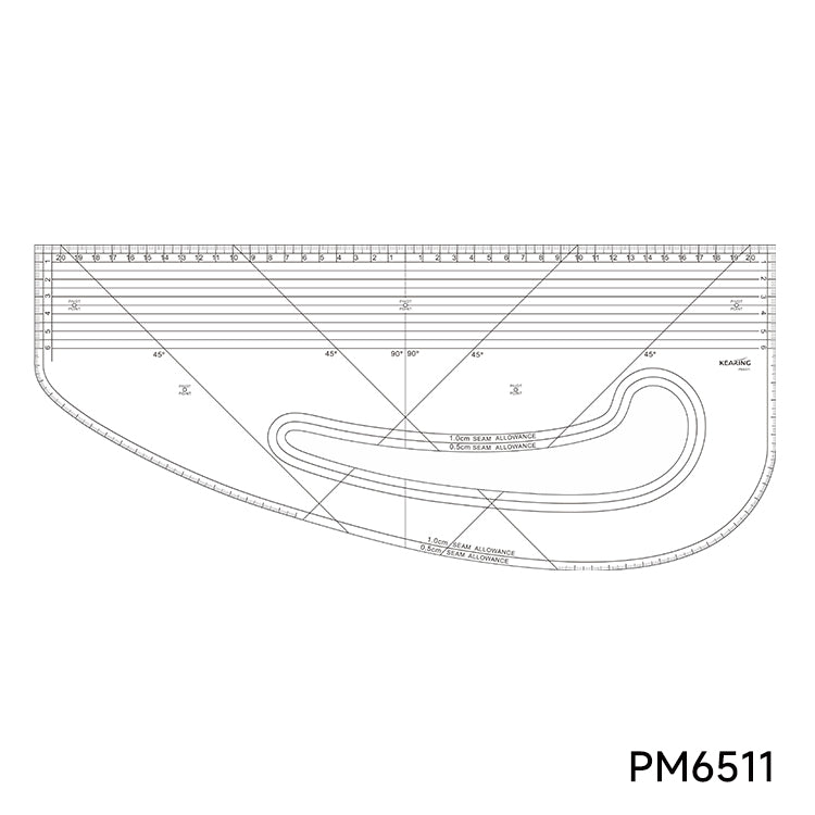 Kearing Pattern Master Acrylic Curve Ruler - Metric