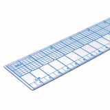 18" / 45.7cm Clear Plastic Quilting Grid Ruler - Blue