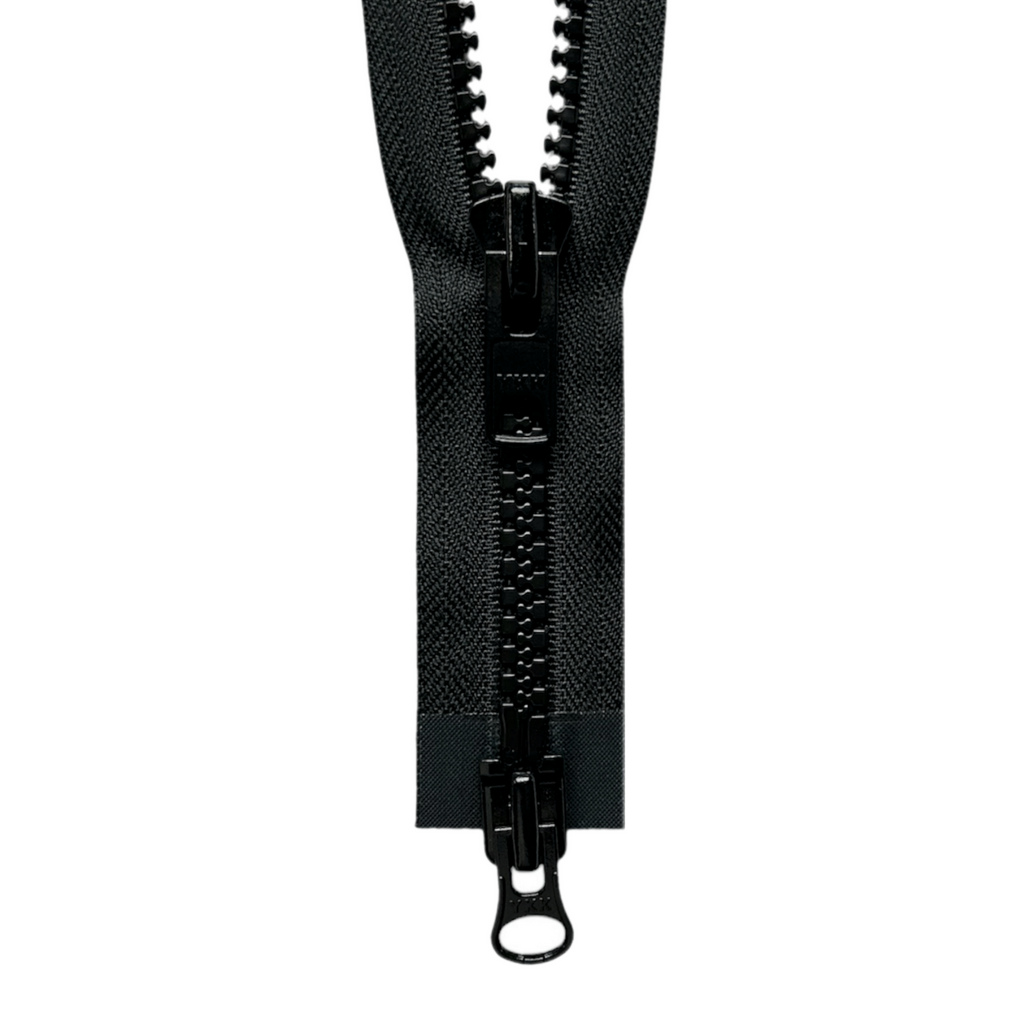 YKK #10 VISLON Plastic 2-Way Open End Zippers - Black