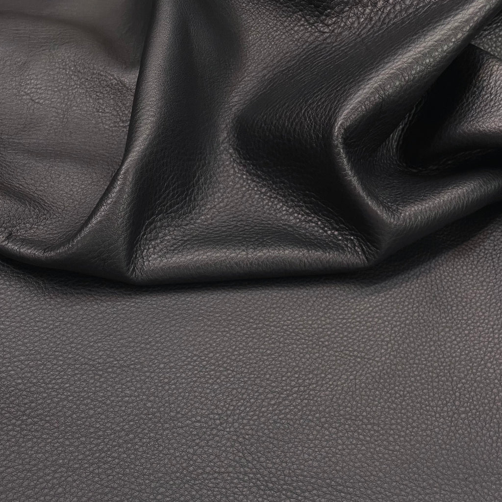3oz 1.3mm Black Pebble Cow Leather (per square foot)
