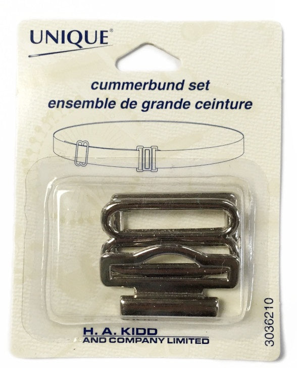 Unique Cummerbund Set, Silver Colour