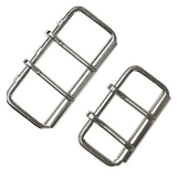 Double Tongue Roller Buckle (Nickel, 3", 4")