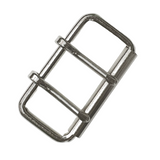 Double Tongue Roller Buckle (Nickel, 3", 4")