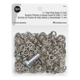 Dritz 11mm Halo Ring Snaps with Tool - Silver (60 sets)
