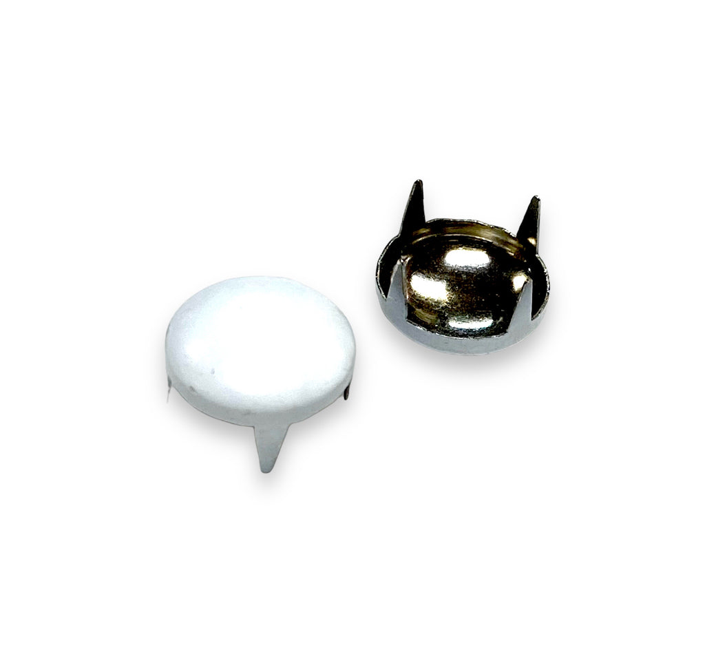 1/2" White Dome Studs (50-pack)