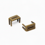 Antique brass metal bottom stops for #10 zippers, 30-pack