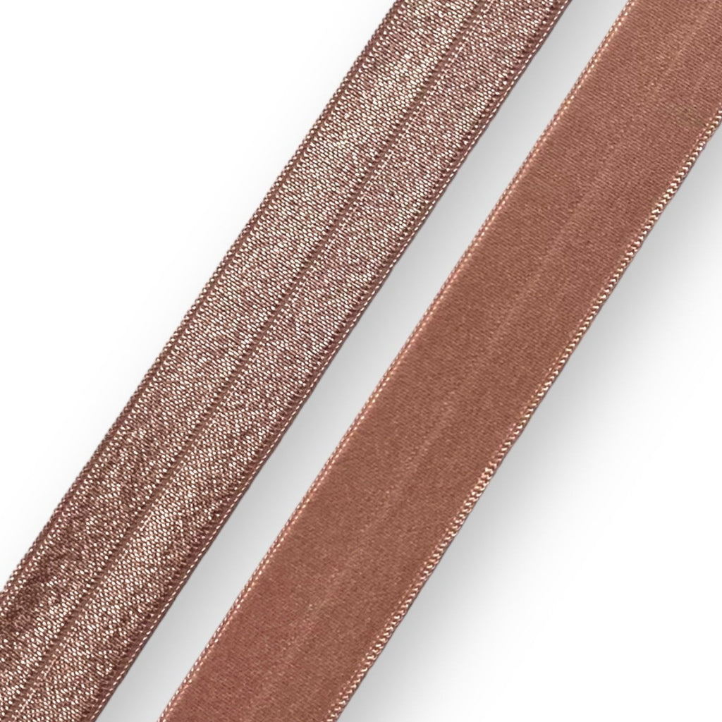 Fold-Over Elastic - Satin/Matte Dusty Rose (By the Yard)