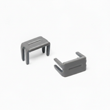 Cool matte gray enamel metal bottom stops for #10 zippers, 30-pack