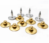 brass jean rivets with silver aluminum tacks