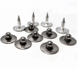 Gunmetal jean rivets with silver aluminum tacks