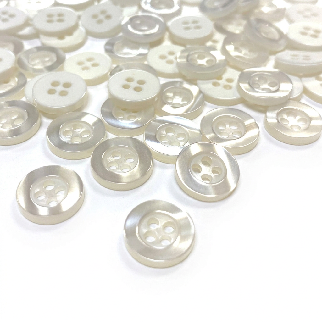 11.5 mm Pearl Shirt  Buttons - 3 colours - (100 Pack)