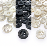 11.5 mm Pearl Shirt  Buttons - 3 colours - (100 Pack)