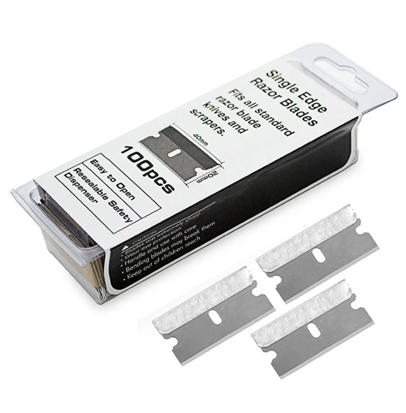 .009 RD Single Edge Carbon Steel Razor Blade (100-pack, 500-pack, 1000 ...