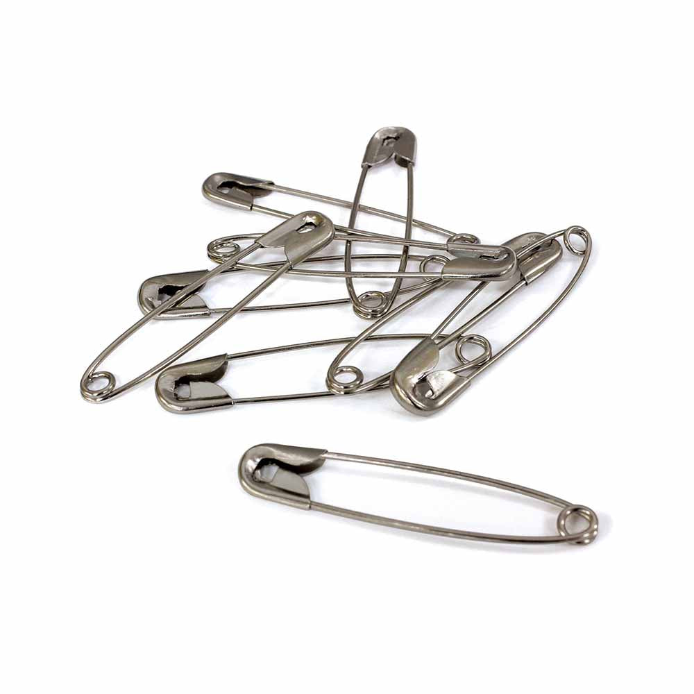 Safety Pins Nickle Colour - 3 Sizes