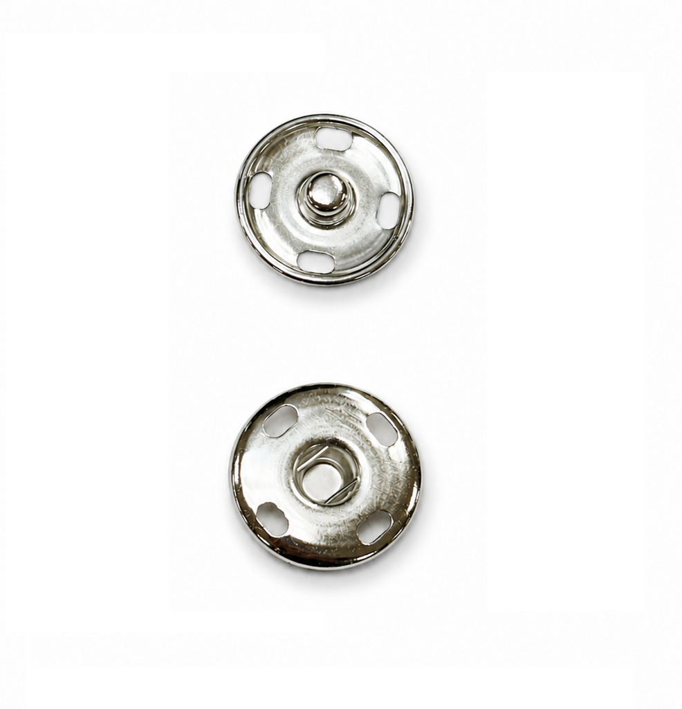 21mm Sew-on Snap Fasteners 100 sets - Two Finishes