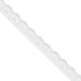9/16" Flower Scalloped Lace Trim - Black, White (By the Yard/Roll)