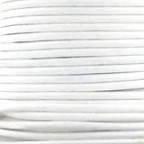 3mm Round Leather Cord (Black, White, Natural, By the Yard)
