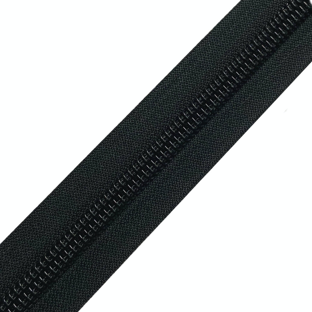 YKK #10 Coil Zippers - Black (By the Yard)
