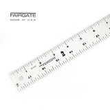 Fairgate Standard Aluminum English Ruler - 15", 18", 24", 36"