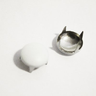 3/8" White Dome Studs (50-pack)