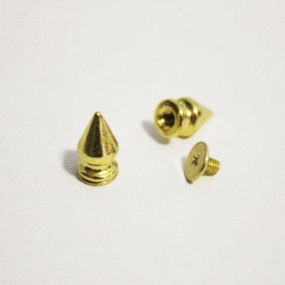 1/2" Gold Screwback Tree Spikes (10-pack)