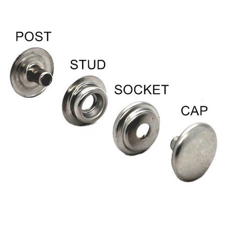 10sets 9/16 (15mm) Cap Line 20 Ring Spring Snap Button Fastener Popper  Press V4715 (Gunmetal)