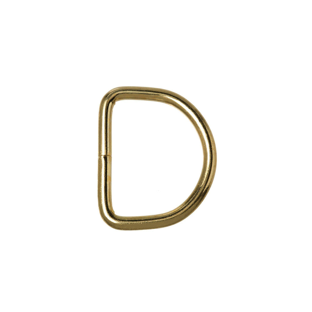 1" D-Ring (Heavier) - Brass Plated
