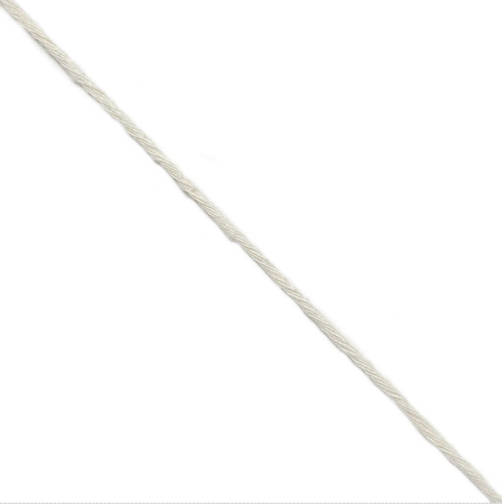2.5mm Cotton Single Strand Cord - Natural (By the Yard/Roll)