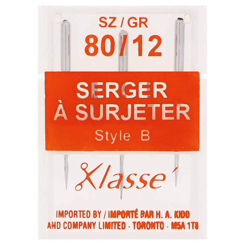 KLASSE´ Serger Needles  - Size 80/12 (Style B Short Shank)