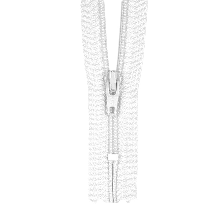 #3 Nylon Coil Closed-End Zippers - White