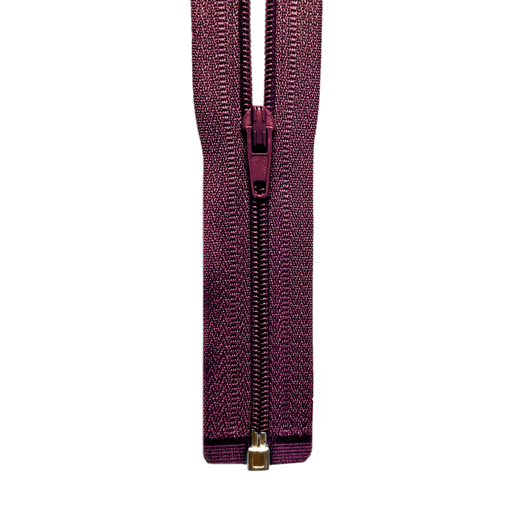 24" #3 Coil One-Way Separating Zipper - Burgundy