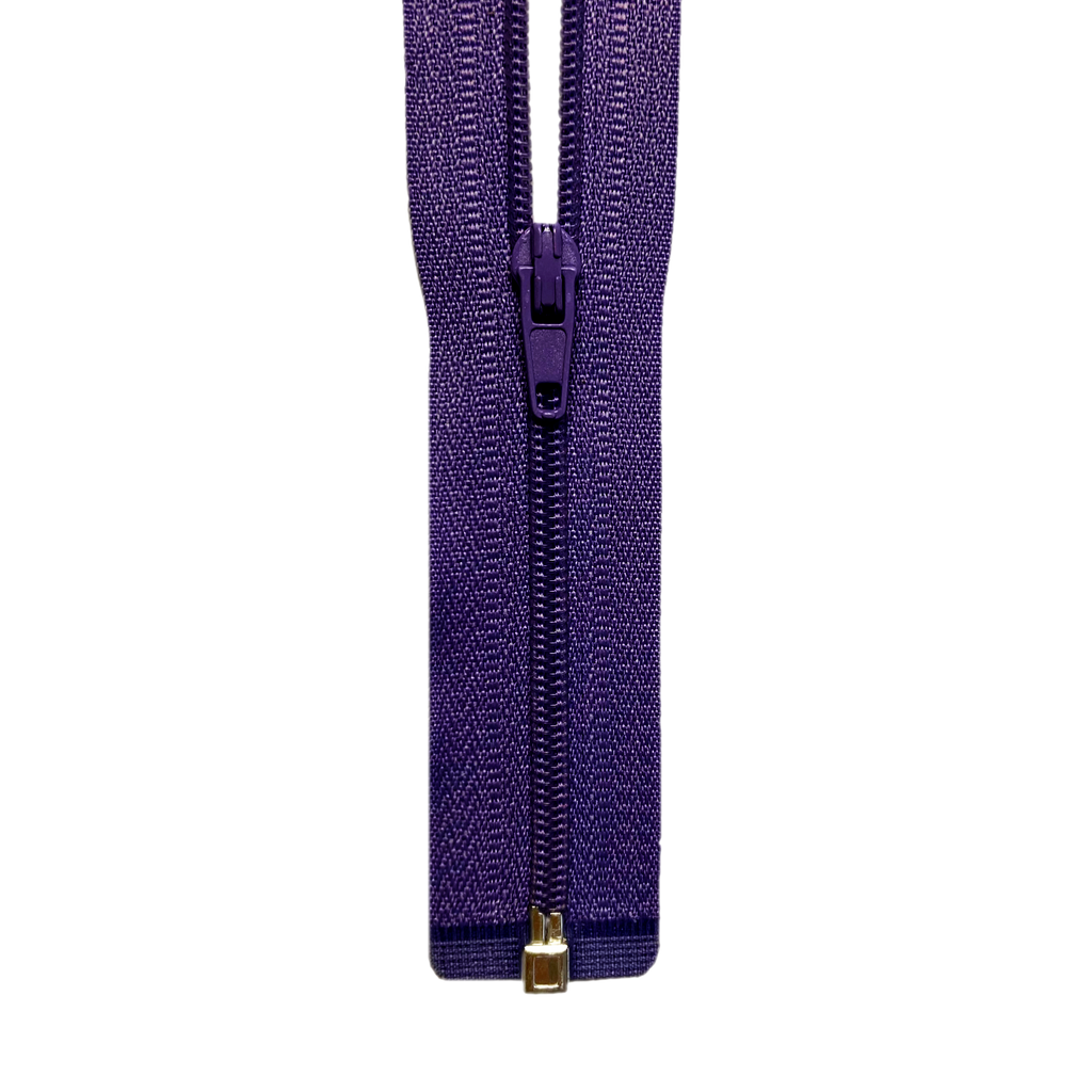 24" #3 Coil One-Way Separating Zipper - Purple