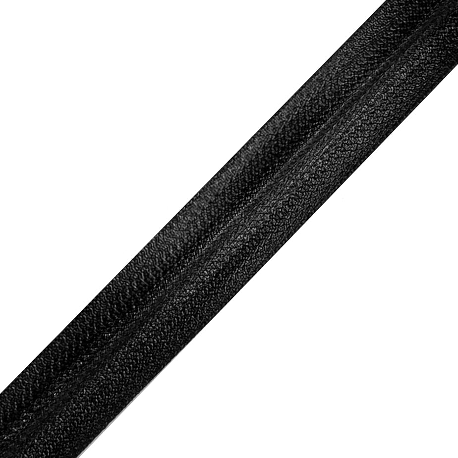 #3 Waterproof Coil Zipper Glossy Finish - Black (By the Yard)