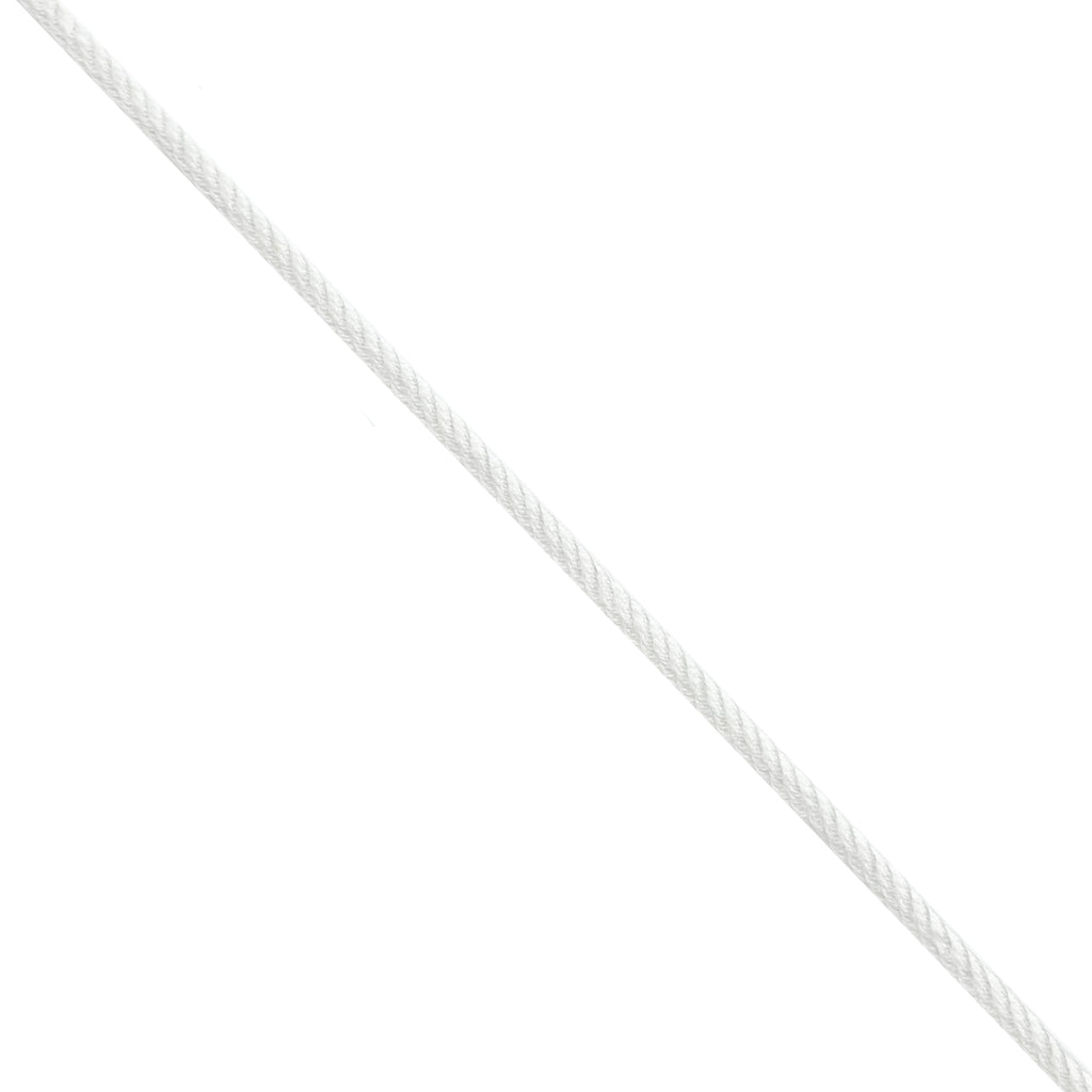 3.2mm Cotton Twisted Cable Rope #40 - White (by the yard)