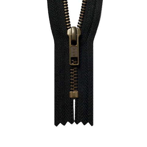 YKK #3 Metal Jacket Zipper Sliders - 2/Pack - Antique Brass