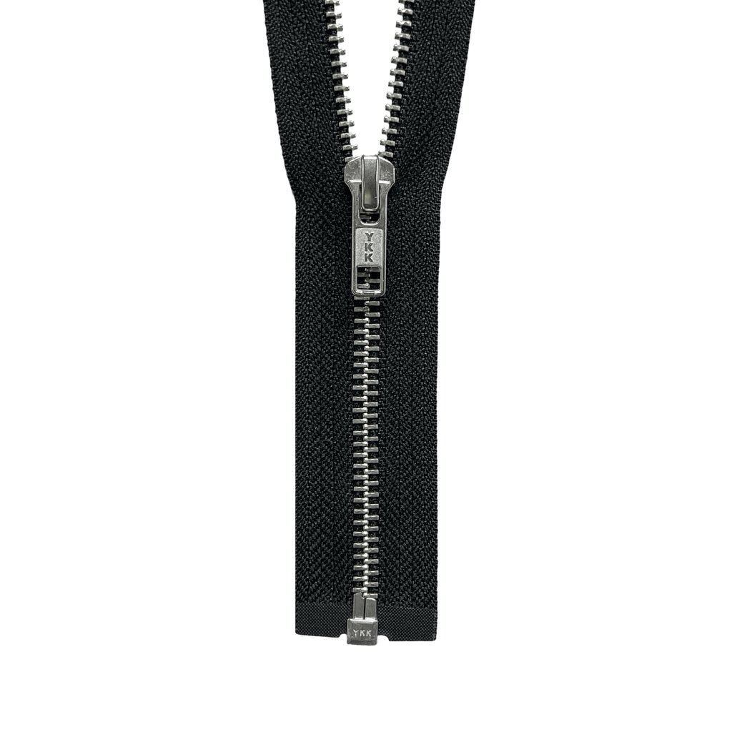 Metallic YKK No.5 Open End Zippers 80cm.