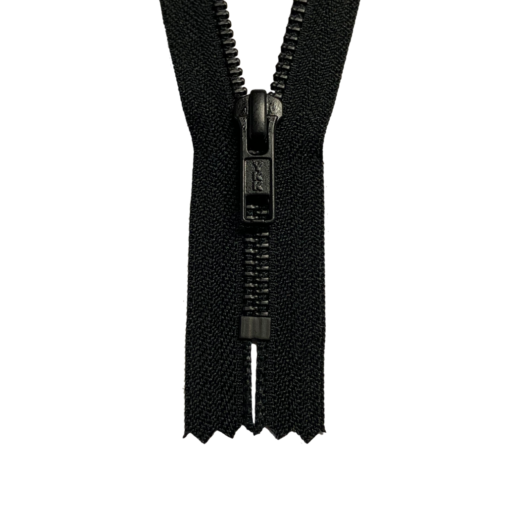 YKK #5 Black Oxide Closed-End Zipper - Black