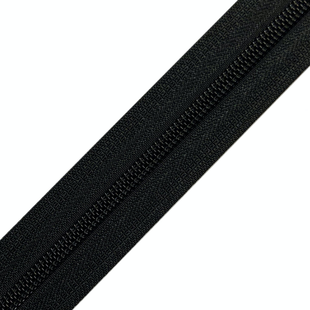 YKK #5 Coil Zippers - Black (By the Yard)