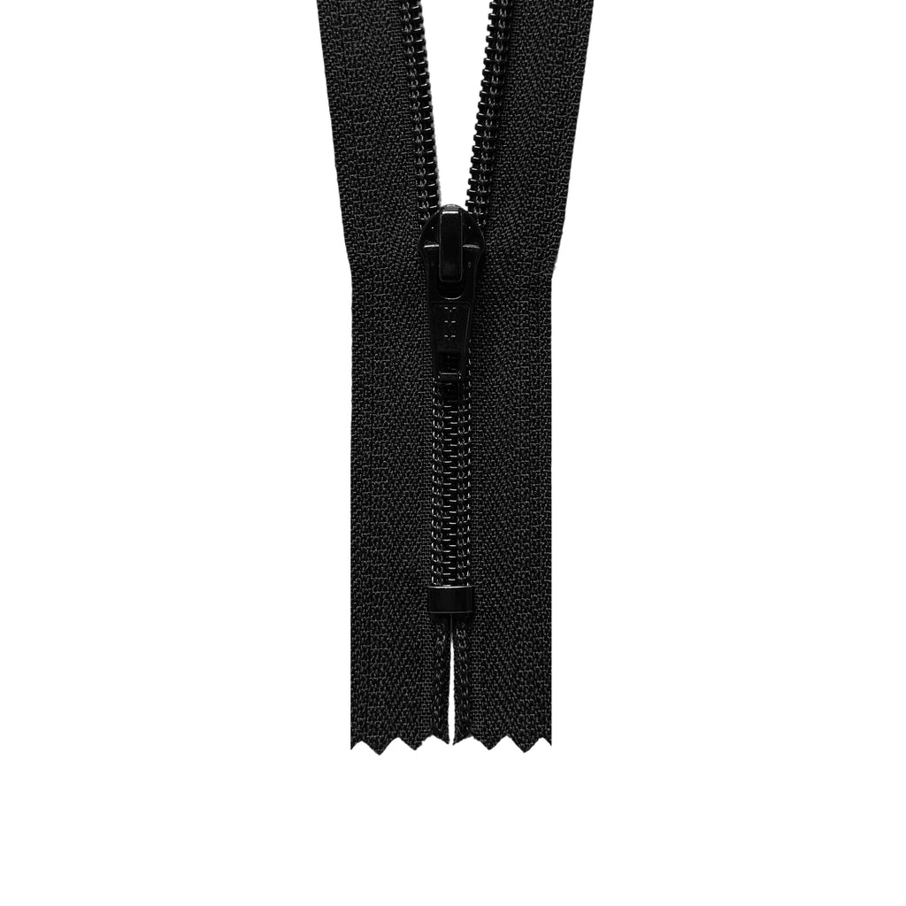 YKK #5 Nylon Coil Closed-End Zippers - Black