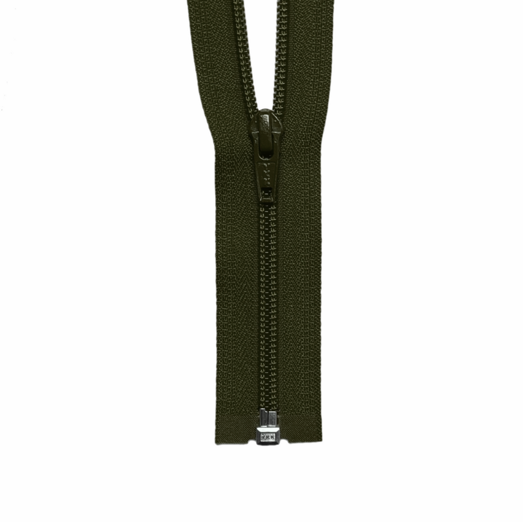 YKK #5 Coil 1-Way Open End Zippers - Olive
