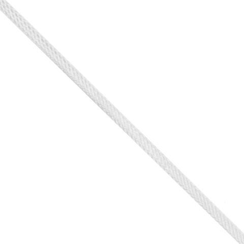 Cotton Drawcord 1/8 Round Braided Drawstring Cord- Black or White 5 yards