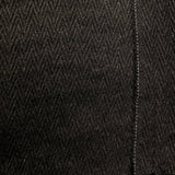 Wool Blend with Herringbone Texture in Charcoal (60" Wide, By The Yard)