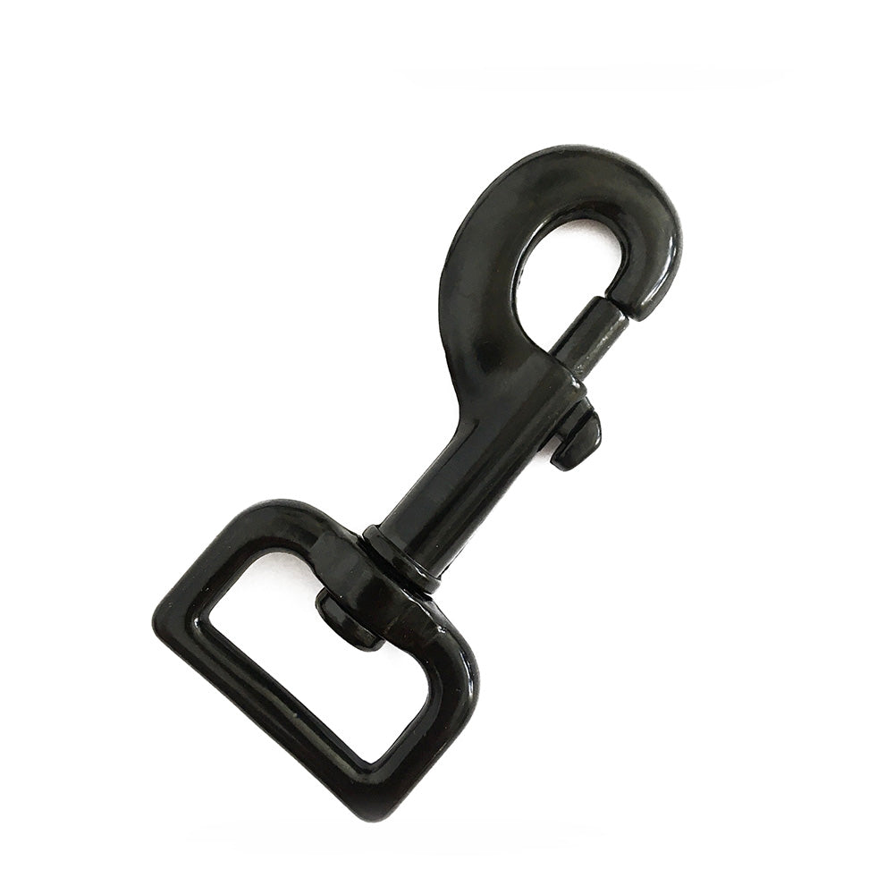 1" Black Oxide Bolt Swivel Hook - 3/16" wire