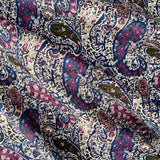 58" LIBERTY Cotton Purple/Multi-Coloured Paisley (By the yard)