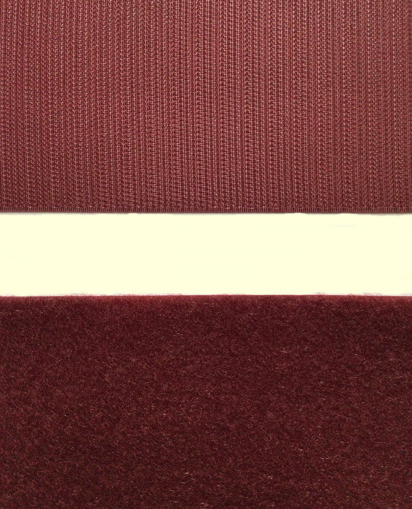 4" Sew-On Velcro Tape - MAROON (By the Yard)