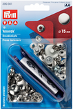 PRYM 15mm "Anorak" Snap Fastener with Tool - Spring Snaps (10 sets)