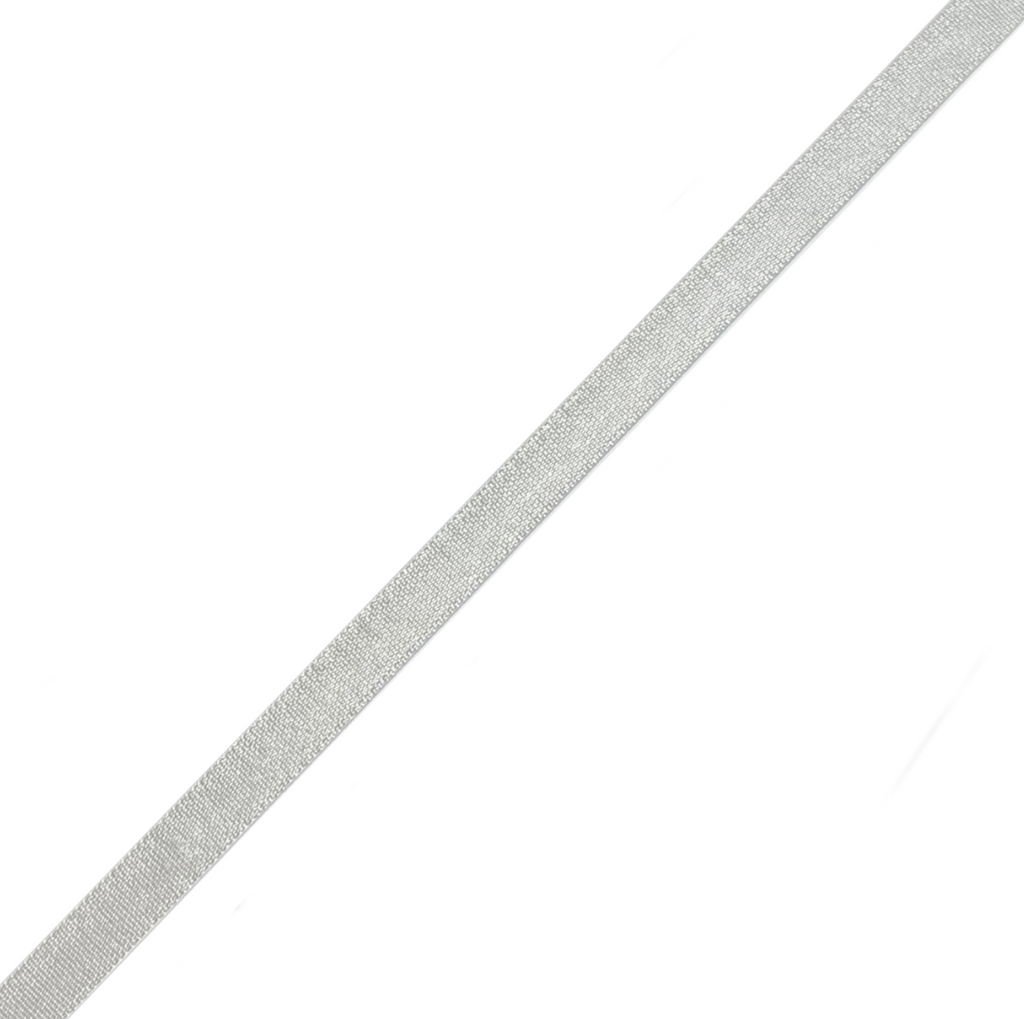 Satin Strap Elastic - White (by the yard)