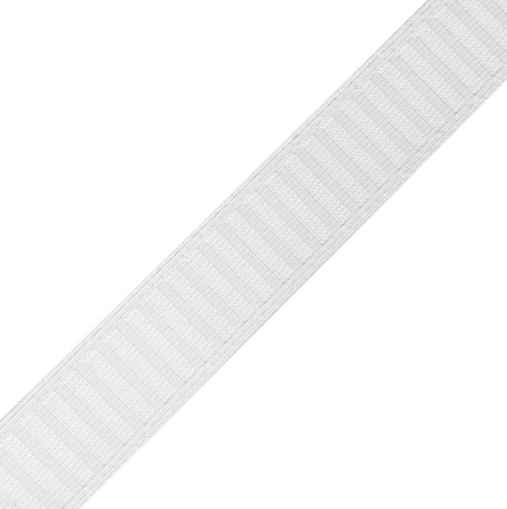 Non-Roll Elastic - Black & White (By the Yard)